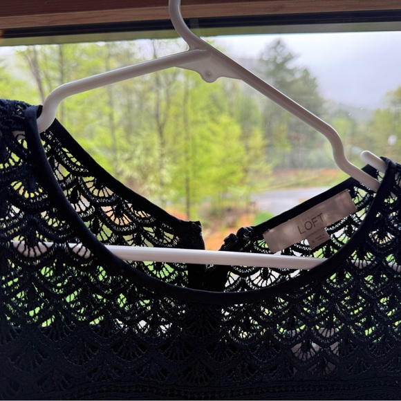 Loft NWT dark navy blue crocheted dress size 8 - Picture 8 of 8